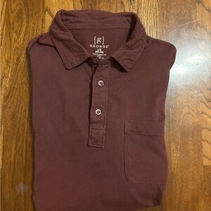 George Men's Dark Red Casual Shirt